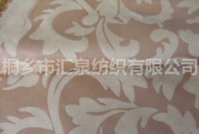  weft knitting printed suede fabric